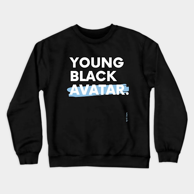 Young Black Avatar (Version V) Crewneck Sweatshirt by RJ Tolson's Merch Store